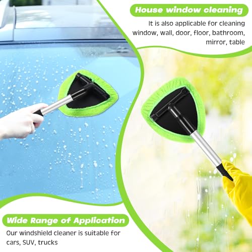 Baderke 10 Pcs Windshield Cleaning Tool Car Window Cleaner, Green - color: Green