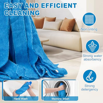 KeFanta Mop, Microfiber Cloth Mops for Floor Cleaning, 49" Long Handle
