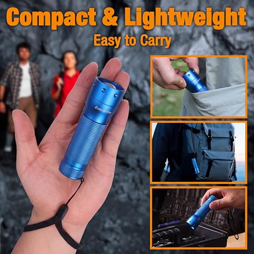 EverBrite Mini Flashlight, Zoomable 350LM LED Flashlight, Blue - color: Blue, size: Small