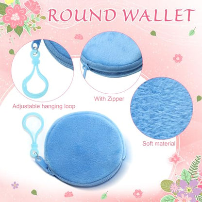 Sanwuta Canvas Tote Bags with Zipper Plush Purse Craft - color: Blue