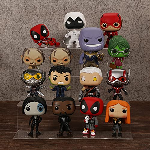bigantss 12 Inch Acrylic Shelf for Perfume Organizer, 4 Tier Funko POP Shelves, Cologne Organizer Tiered Riser Display Stand, Acrylic Display for Decoration