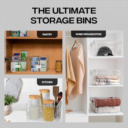 ClearSpace Clear Plastic Storage Bins, Pantry & Cabinet Organizer, 6 Pack - size: 6 Pack