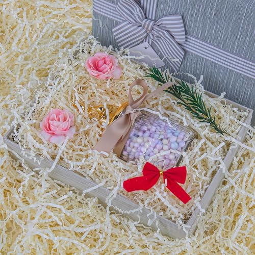 Caleihd Crinkle Cut Paper Shred Filler Gift Cushion Streamer Oyster White - color: Oyster White