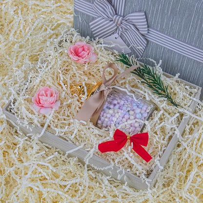 Caleihd Crinkle Cut Paper Shred Filler Gift Cushion Streamer Oyster White - color: Oyster White
