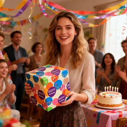 VOWOVOSDAY Happy Birthday Wrapping Paper,Gift Wrapping Paper Roll,Kraft Wrapping Paper-17 inch X 33 Feet Per roll,Colorful Birthday Balloon for Boys Girls,Baby Shower(10Brown Balloon) - color: Kraft Balloon