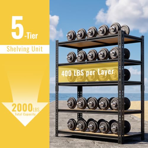 Garage Shelving Heavy Duty, Storage Shelves Adjustable Metal Shelving Unit