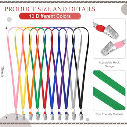 1000 Pack Bulk Lanyards for ID Name Badges Holder,Multi Color - color: Multi Color