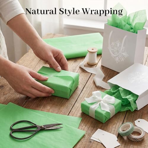 Koogel 330 Sheets Green Tissue Paper, 14 X 10 inches - color: Green