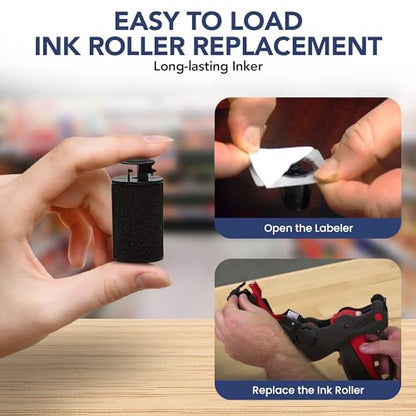 Perco Ink Roll for Monarch 1130, 1131 and 1136 Price and Date Guns - Pack of 4 Replacement Inkers for Monarch 1130, 1131 and 1136 Labelers - Easy to Load, Premium, Clear & Bold Prints - Made in USA - size: 4 Pack