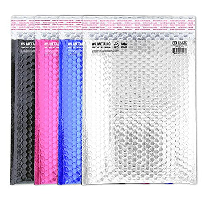 BAZIC Products #5 Metallic Bubble Mailers, 10.5 x 15 In, 4-Set - size: 4-Pack