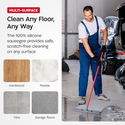 Tyroler MoppyShmoppy Heavy Duty Floor Squeegee for Concrete Floors 16.5"