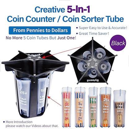 Byteen8 Manual Coin Counter Coin Sorter and Wrapper Machine, Easy to use