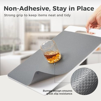 100% EVA Shelf Liner Waterproof Non Adhesive, 12" x 240", Grey - color: Gray, size: 12"W x 240"L