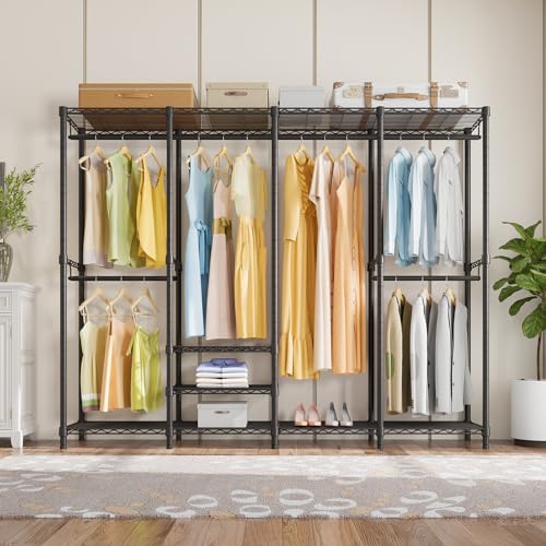 VIPEK V40 Heavy Duty Clothes Rack, Modular Closet System Clothing Rack - color: Black, size: V40 Regular