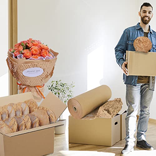 Honeycomb Packing Paper Roll Dispenser, Kraft Wrapping Paper Holder Manual Machine for Small Business, Improve Packing Efficiency, Dispenser Only