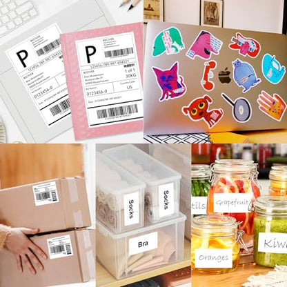 Half Sheet Labels, 2 per Sheet, 500 Sheets, 1000 Labels, 8.5" x 5.5" Size - size: 8.5" x 5.5", style: 500 sheets