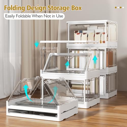 Kmiectse Clear Storage Bins with Lids 3 Pack 【Stackable & Sturdy】 - size: 3 Tier-3 Lids