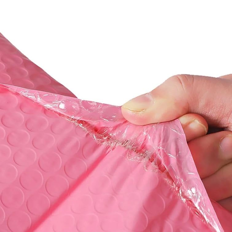 Water Resistant Bubble Envelope Mailers [10 Pack] 6 inch x 9 inch #0 Pink Poly Padded Shipping Envelopes Self Sealing Cushioned Packaging Bags