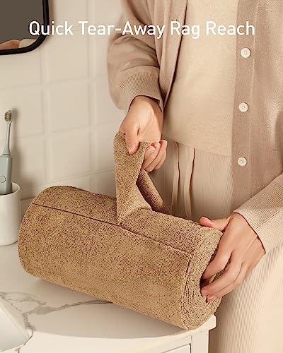 Fantasticlean Microfiber Cleaning Cloth Roll- 75 Sheets, 12" x 12" (Tan) - color: Tan, size: 75 pack