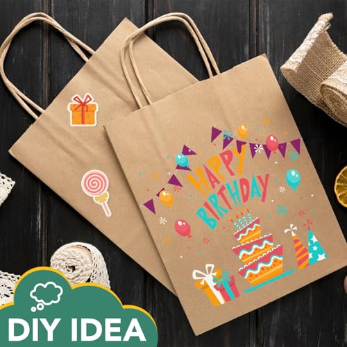 XPCARE Brown Paper Bags with Handles, 200Pcs 8x4.5x10In Kraft Paper Bag (Pack of 2) - color: Brown, size: 1 count (Pack of 400)