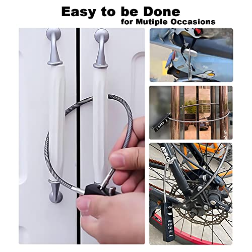 Cable Locks with Combination, 904T-23.6", Gun-Grey - color: Gun-Grey, size: 904T-23.6"