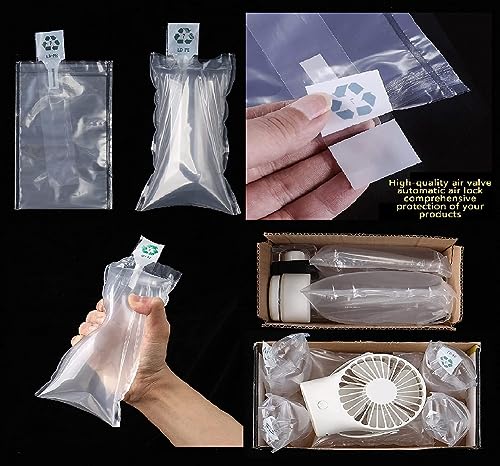 Miupoo Packaging Air Bags,Clear Plastic Inflatable Air Packaging Protector Bag with Free Pump Cushion,Air Cushion Blocking Packaging Bag,8x8 Inches,100 Pieces - size: 8x8×100 Inches