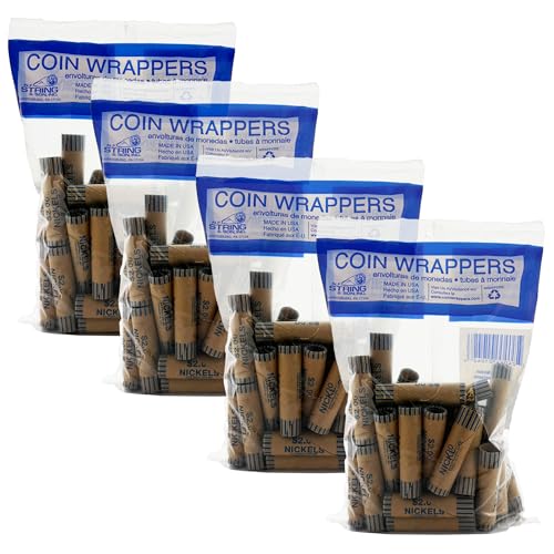 BAZIC Products Nickel Coin Wrappers, $2 Rolls, Bulk 36 Pack, 4-Pack - color: Nickel Rolls, size: 4-Pack