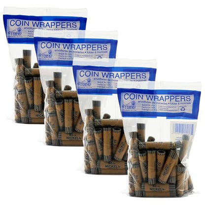BAZIC Products Nickel Coin Wrappers, $2 Rolls, Bulk 36 Pack, 4-Pack - color: Nickel Rolls, size: 4-Pack
