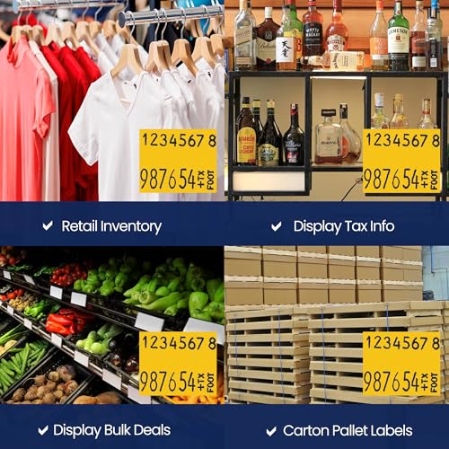 Pricing Labels for Monarch 1136 Yellow - 14,000 Labels w/ 8 Rolls Value Pack, 1 Sleeve - Made in USA - color: Yellow, size: 1 Sleeve
