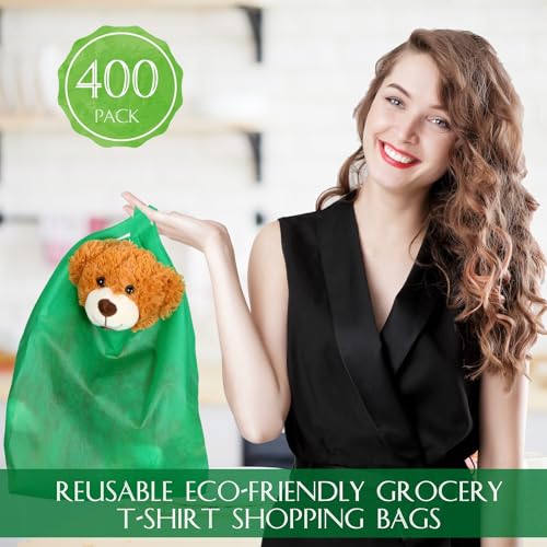 Windyun Large Grocery Bags Bulk Non Woven Totes - color: Green