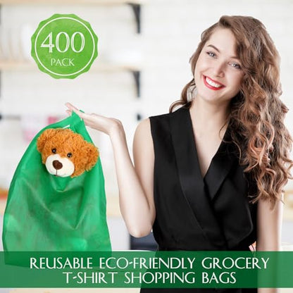 Windyun Large Grocery Bags Bulk Non Woven Totes - color: Green
