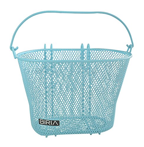 Basket with Hooks, Front, Removable, Wire mesh Small, Kids Bicycle Basket - color: Blue