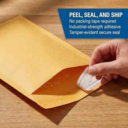 BOX USA 7 1/4 x 12" Kraft Bubble Mailers (100-Pack) - Brown Padded Envelopes, Self-Seal Shipping Bags for Business, Heavy Duty Cushioned Mailing Envelopes for Packaging and Shipping - size: 7-1/4x12" (100-Pack)