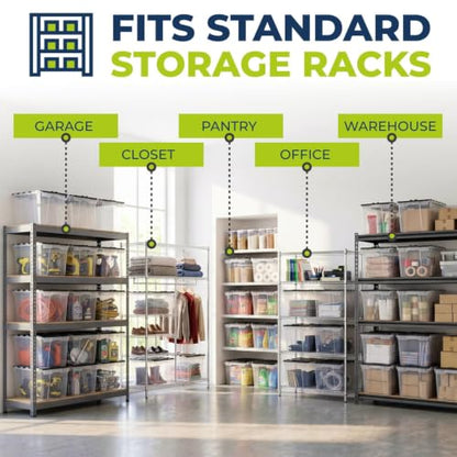 12 Gallon Clear Storage Tote with Flip Lid, Standard Duty, Pack of 1 - style: Pack of 1