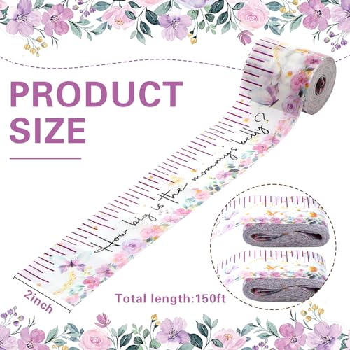 Coume 2 Rolls Baby Shower Measuring Tape 2 Inch x 150 Feet Tummy Measure Belly Game Tape for Baby Shower Party Favors and Supplies(Butterfly) - style: Butterfly