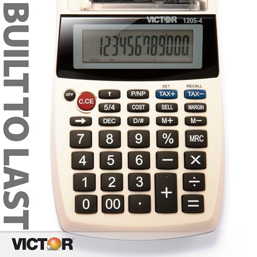 Victor 12-Digit Portable Printing Calculator, Black (1205-4)
