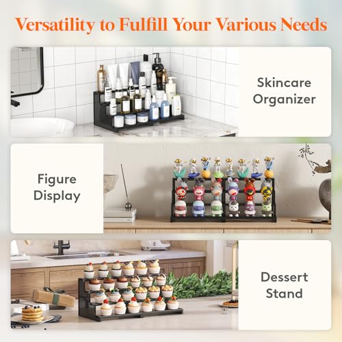 Lifewit Perfume Organizer, Cologne Stand Tool-Free Assembly, 9", 2 Pcs - color: Black, size: 9 Inch,2 Pcs