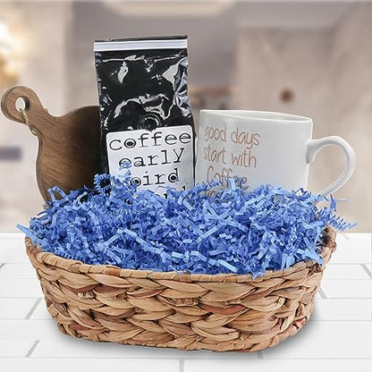 MagicWater Crinkle Cut Paper Gift Basket Filler - 2 LB - Sky Blue - color: Sky Blue