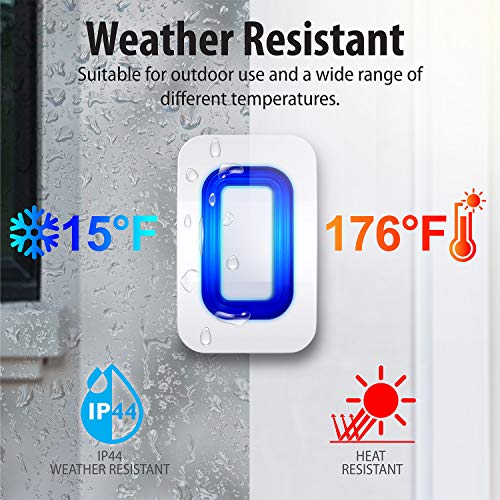 Fosmon WaveLink Wireless Driveway Alarm Chime, 1 Sensor 1 Receiver - style: 1 Receiver + 1 Motion Sensor