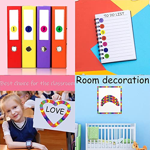 Colored Dot Stickers, 8 Color Coding Labels, 3/4" Round, 4000 Circle Labels