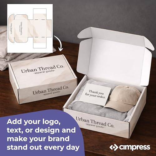 Personalized Mailer Box, Add Logo or Text, 12" x 10" x 4", 12 Pack, White Cardboard Gift Box, Medium Corrugated, Shipping Boxes for Small Business, Custom Packaging, Subscription Box - size: 12" x 10" x 4"