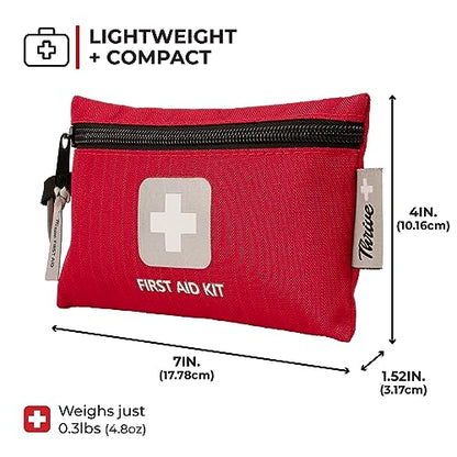 Thrive Mini First Aid Kit, Waterproof Rip-Stop, 66-Piece Set - style: 66 Piece - Pouch