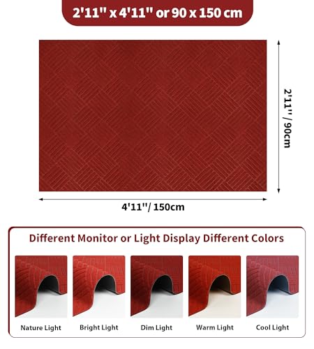 jxgzyy 3'11" x 2'8" Red Entryway Runner, Heavy Duty Carpet Runners - color: Red, size: 3'11" x 2'8" (Rectangular)