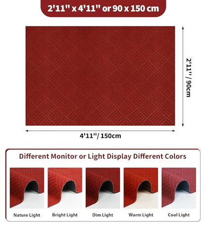 jxgzyy 3'11" x 2'8" Red Entryway Runner, Heavy Duty Carpet Runners - color: Red, size: 3'11" x 2'8" (Rectangular)