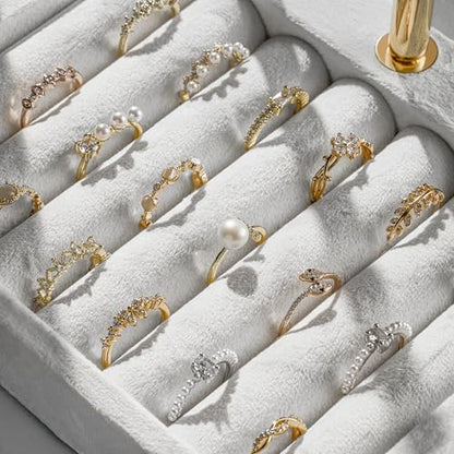 Jewelry Organizer Stand Display, 3 Tier Velvet Bracelet Holder, White - color: White, size: Large