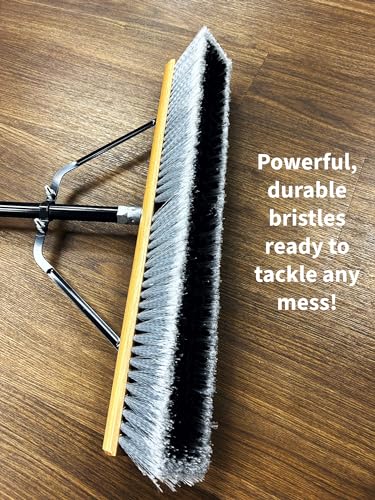 Pbma24004 Heavy Duty 24" Multi-Surface Push Broom with Silver/Black Handle
