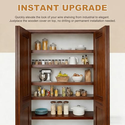 Wire Shelf Covers,48x16x2 in PVC Wire Rack Covers for Pantry