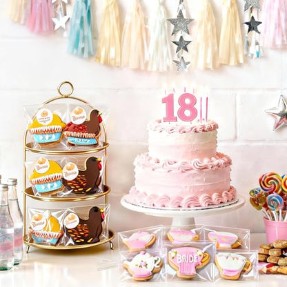 PigPotParty 5x7 in Clear Cellophane Treat Bags, Self-Sealing, 200 Pcs - color: 5"x7" (200pcs)