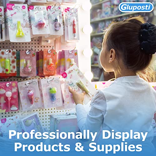 Gluposti Peg Hook Stopper Inventory Control Clips, 100 Disc Peg Stoppers
