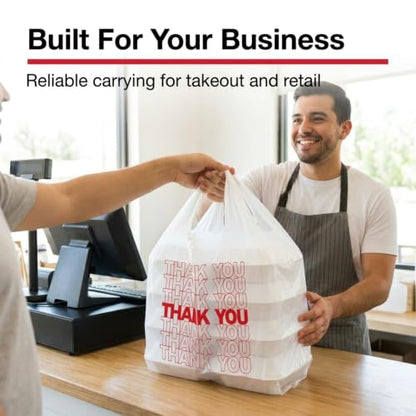 TashiBox 300Ct Plastic Bags，thank you bags,Shopping bags - style: 300pcs